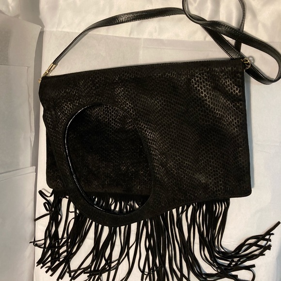 Shoulder cross body unique pattern suede - Picture 4 of 8